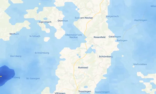 Regenradar Vorschaubild - Aktuelle Niederschläge in Epfendorf und Umgebung