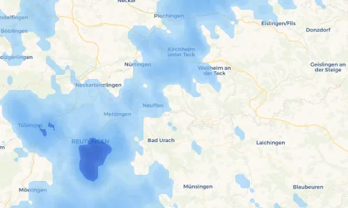 Regenradar Vorschaubild - Aktuelle Niederschläge in Erkenbrechtsweiler und Umgebung