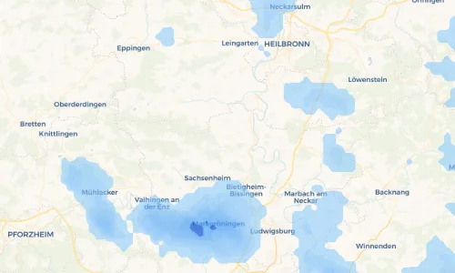 Regenradar Vorschaubild - Aktuelle Niederschläge in Erligheim und Umgebung