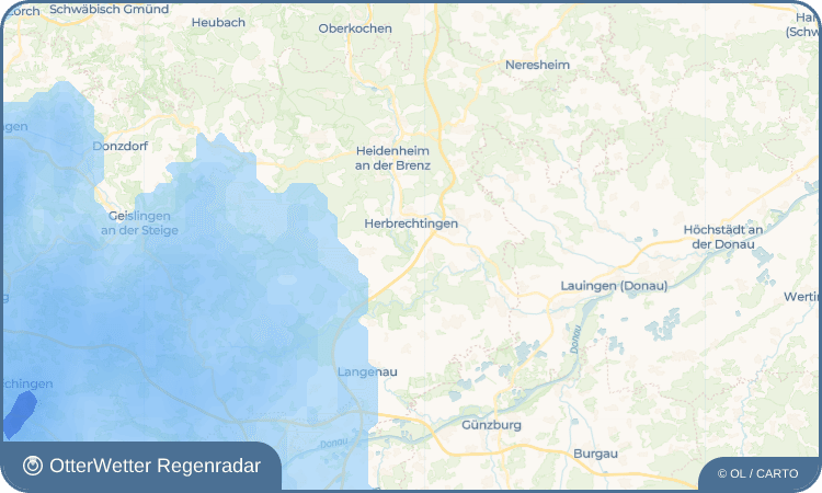 OtterWetter Regenradar-Widget Eselsburg