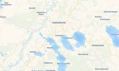 Regenradar Vorschaubild - Aktuelle Niederschläge in Ettlingen und Umgebung