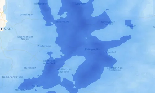Regenradar Vorschaubild - Aktuelle Niederschläge in Faurndau und Umgebung