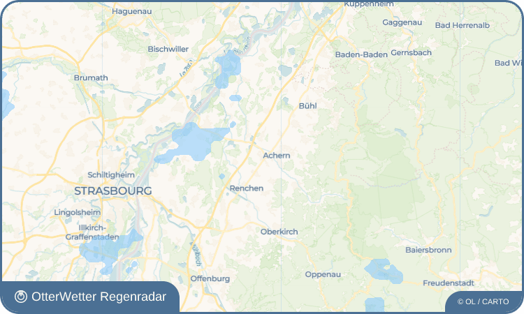 OtterWetter Regenradar-Widget Fautenbach