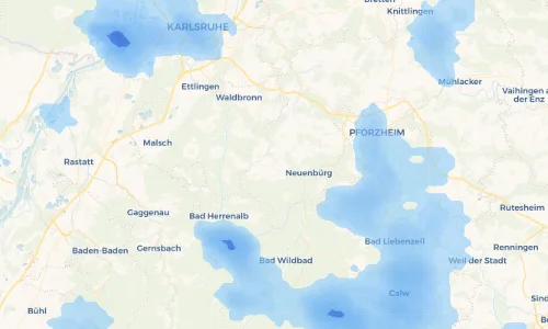 Regenradar Vorschaubild - Aktuelle Niederschläge in Feldrennach und Umgebung