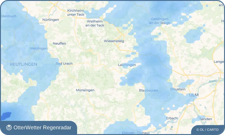 Widget-Vorschau für Feldstetten Wetter-Widget-Vorschau mit Vorhersagedaten für Feldstetten