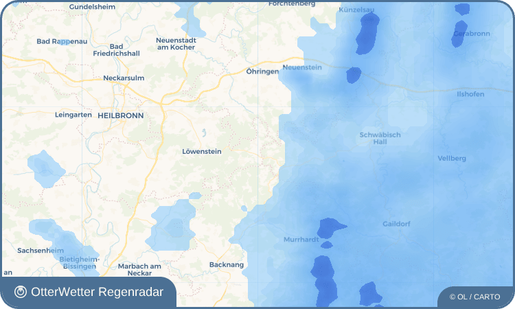 OtterWetter Regenradar-Widget Finsterrot