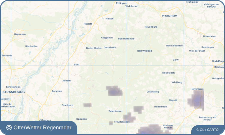 OtterWetter Regenradar-Widget Forbach