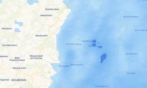 Regenradar Vorschaubild - Aktuelle Niederschläge in Forchtenberg und Umgebung