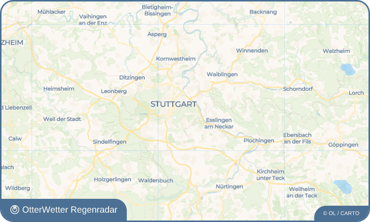 OtterWetter Regenradar-Widget Frauenkopf
