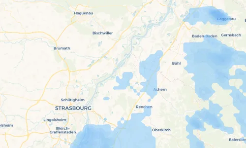 Regenradar Vorschaubild - Aktuelle Niederschläge in Freistett und Umgebung