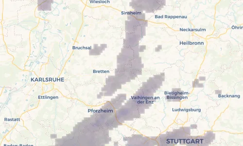 Regenradar Vorschaubild - Aktuelle Niederschläge in Freudenstein und Umgebung