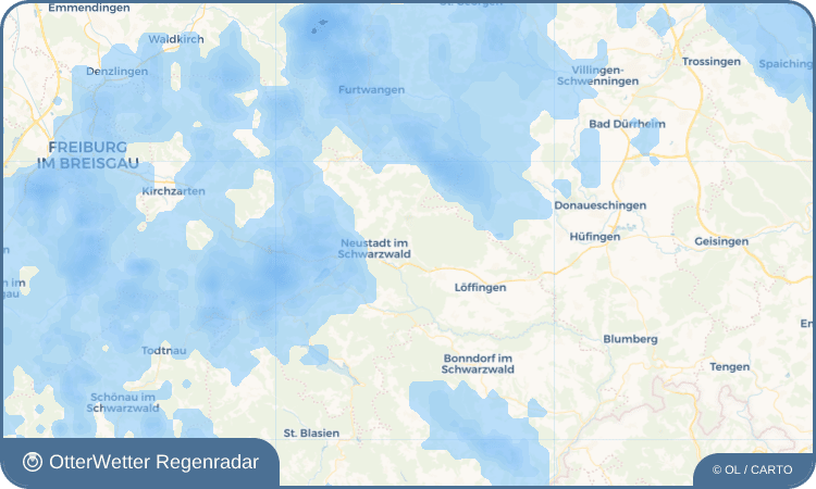 OtterWetter Regenradar-Widget Friedenweiler