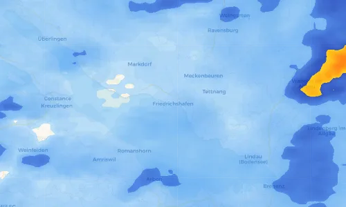 Regenradar Vorschaubild - Aktuelle Niederschläge in Friedrichshafen und Umgebung
