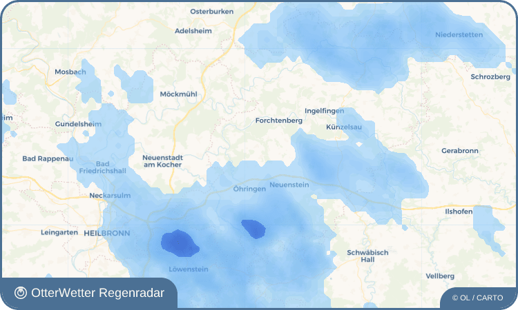 OtterWetter Regenradar-Widget Friedrichsruhe