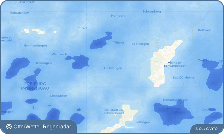 OtterWetter Regenradar-Widget Furtwangen