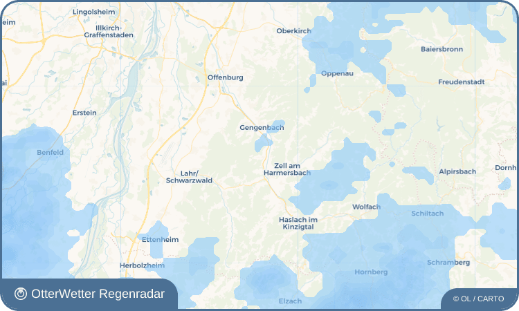 OtterWetter Regenradar-Widget Fußbach