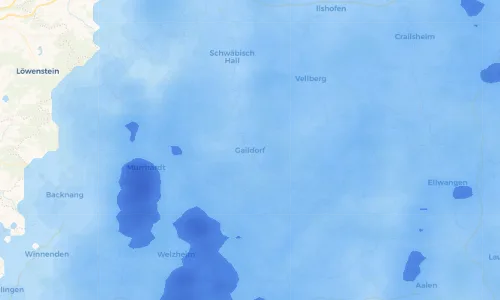 Regenradar Vorschaubild - Aktuelle Niederschläge in Gaildorf und Umgebung