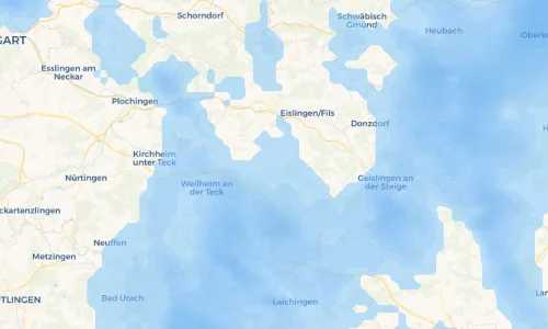 Regenradar Vorschaubild - Aktuelle Niederschläge in Gammelshausen und Umgebung