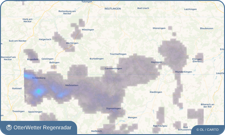 OtterWetter Regenradar-Widget Gammertingen