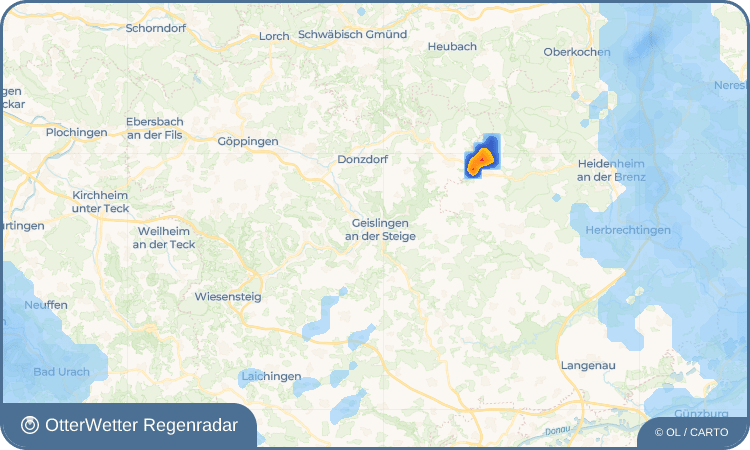 OtterWetter Regenradar-Widget Geislingen an der Steige