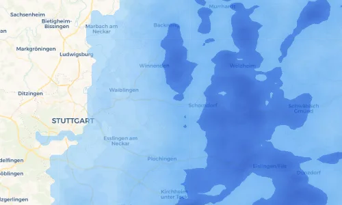 Regenradar Vorschaubild - Aktuelle Niederschläge in Geradstetten und Umgebung