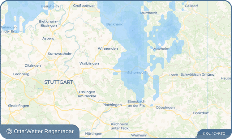OtterWetter Regenradar-Widget Geradstetten