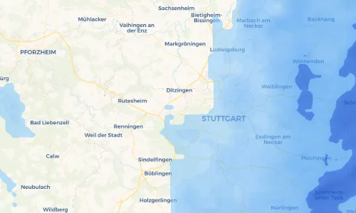 Regenradar Vorschaubild - Aktuelle Niederschläge in Gerlingen und Umgebung