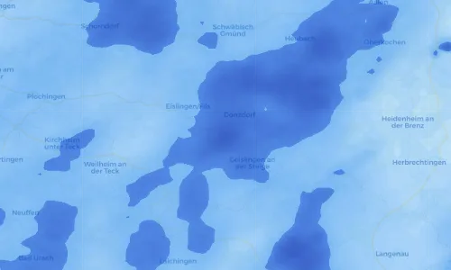 Regenradar Vorschaubild - Aktuelle Niederschläge in Gingen an der Fils und Umgebung