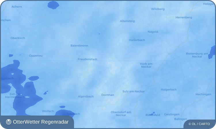 Widget-Vorschau für Glatten Wetter-Widget-Vorschau mit Vorhersagedaten für Glatten
