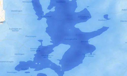Regenradar Vorschaubild - Aktuelle Niederschläge in Göppingen und Umgebung