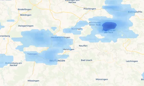 Regenradar Vorschaubild - Aktuelle Niederschläge in Grafenberg und Umgebung