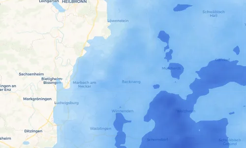 Regenradar Vorschaubild - Aktuelle Niederschläge in Großaspach und Umgebung