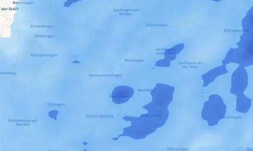 Regenradar Vorschaubild - Aktuelle Niederschläge in Großbettlingen und Umgebung
