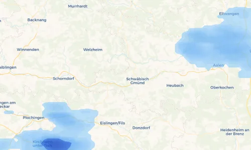 Regenradar-Vorschau: aktuelle Niederschläge in Großdeinbach und Umgebung