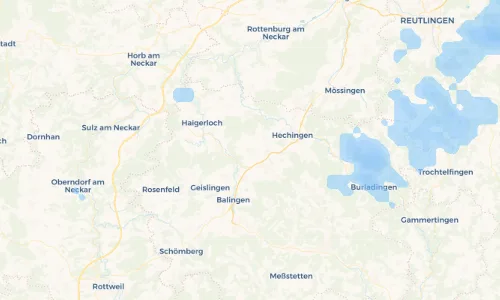 Regenradar-Vorschau: aktuelle Niederschläge in Grosselfingen und Umgebung