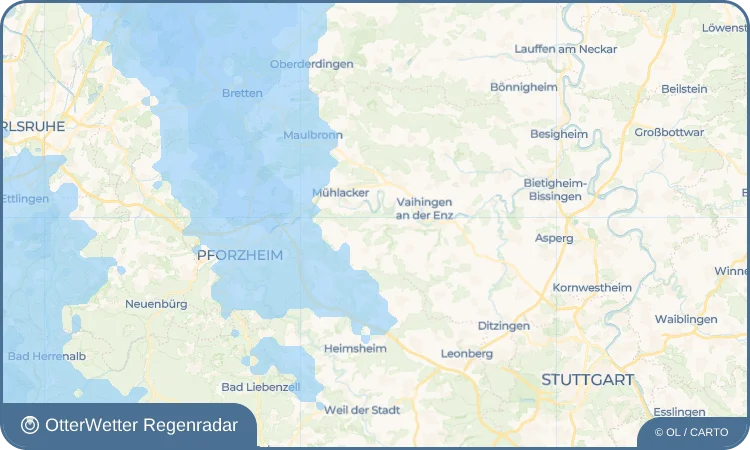 Wetter-Widget-Vorschau mit Vorhersagedaten für Großglattbach