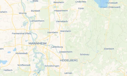 Regenradar Vorschaubild - Aktuelle Niederschläge in Großsachsen und Umgebung