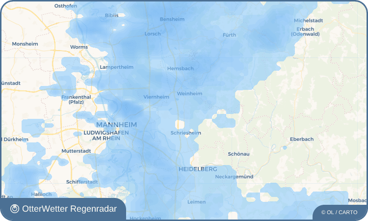 OtterWetter Regenradar-Widget Großsachsen
