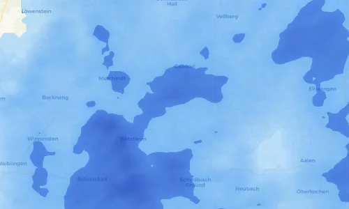Regenradar Vorschaubild - Aktuelle Niederschläge in Gschwend und Umgebung