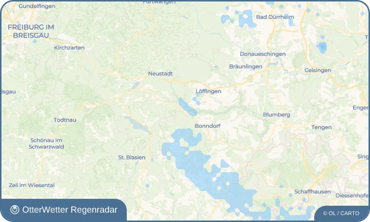 Widget-Vorschau für Gündelwangen Wetter-Widget-Vorschau mit Vorhersagedaten für Gündelwangen
