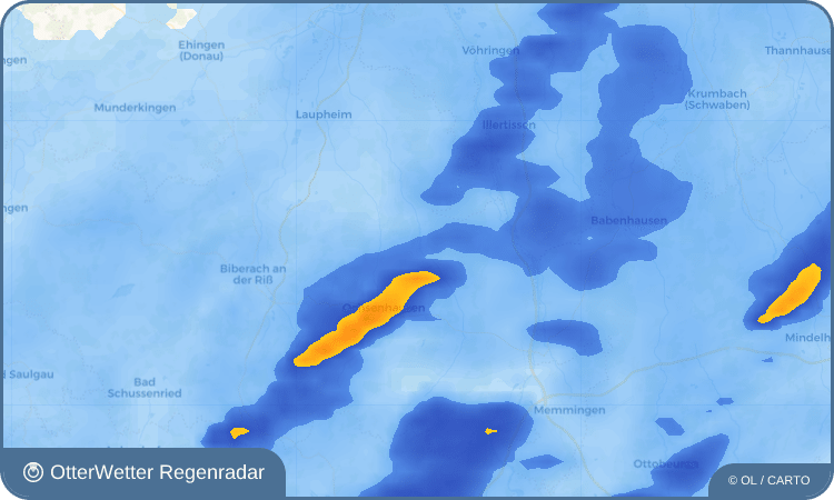 Widget-Vorschau für Gutenzell Wetter-Widget-Vorschau mit Vorhersagedaten für Gutenzell