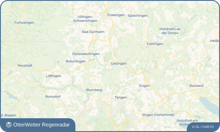 OtterWetter Regenradar-Widget Gutmadingen
