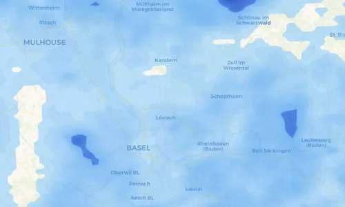 Regenradar Vorschaubild - Aktuelle Niederschläge in Haagen und Umgebung