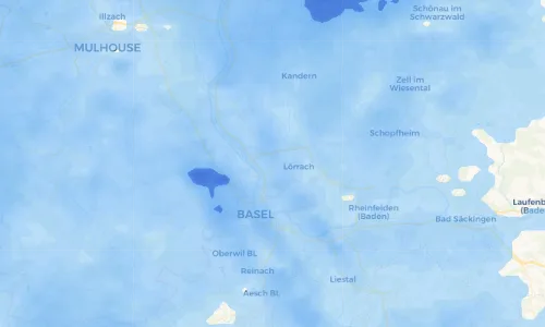 Regenradar Vorschaubild - Aktuelle Niederschläge in Haltingen und Umgebung