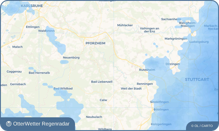 OtterWetter Regenradar-Widget Hamberg