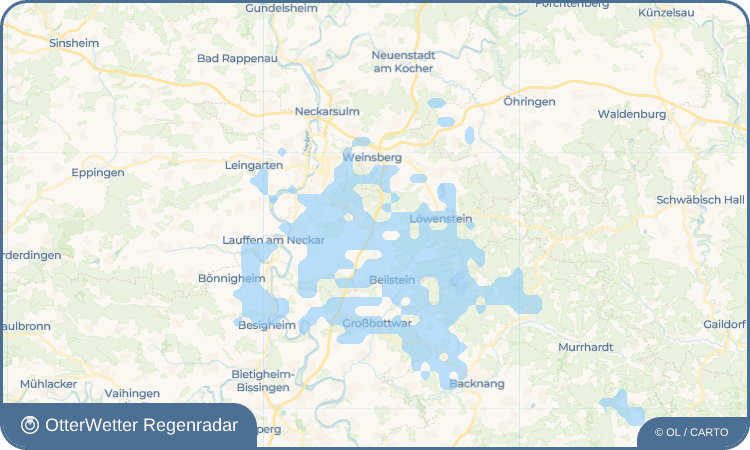OtterWetter Regenradar-Widget Happenbach