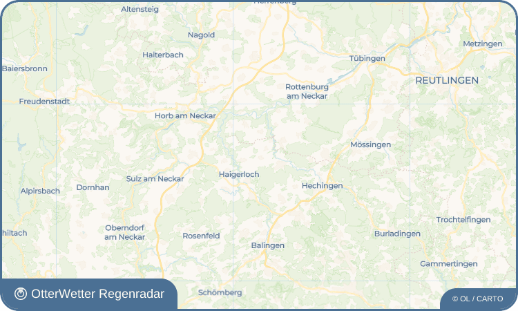 OtterWetter Regenradar-Widget Hart