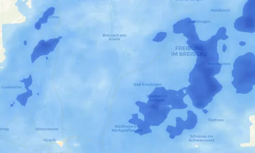 Regenradar Vorschaubild - Aktuelle Niederschläge in Hartheim und Umgebung