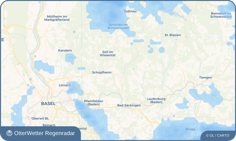 OtterWetter Regenradar-Widget Hasel