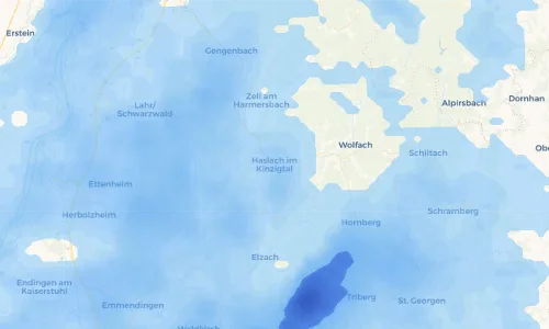 Regenradar Vorschaubild - Aktuelle Niederschläge in Haslach im Kinzigtal und Umgebung